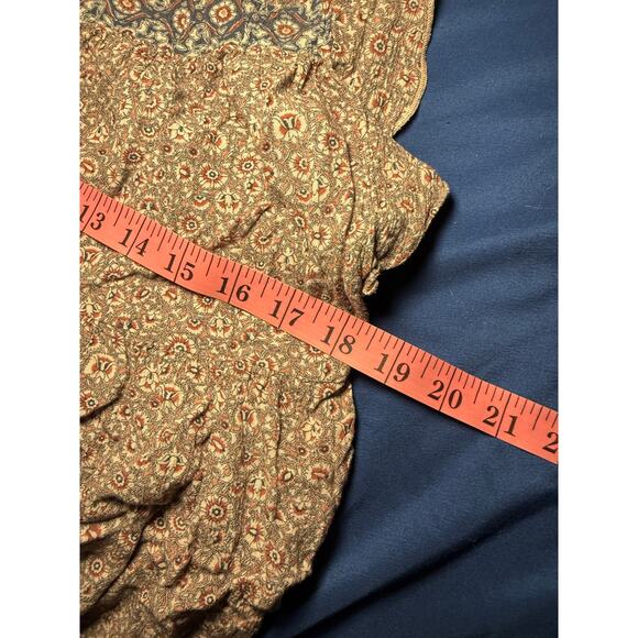 American Eagle flowy ruffle paisley dolman sleeve tunic‎ blouse womens XXL boho - Picture 7 of 10